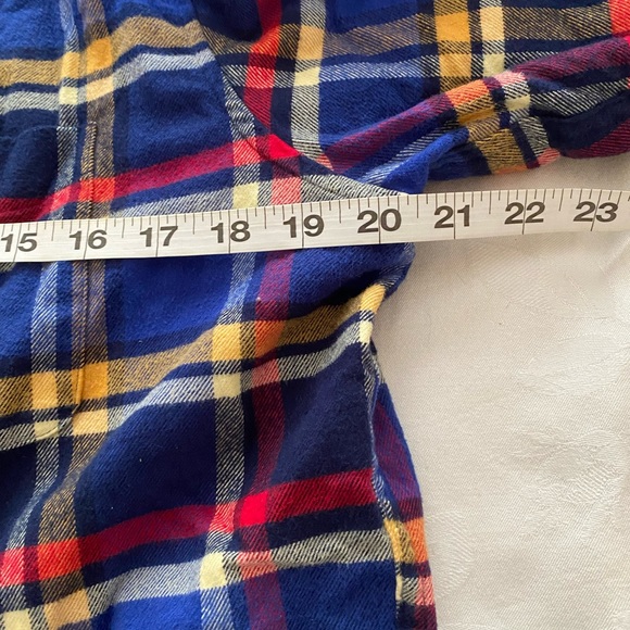 Lands’ End Multicolor button up long sleeve flannel Shirt M - Picture 4 of 10
